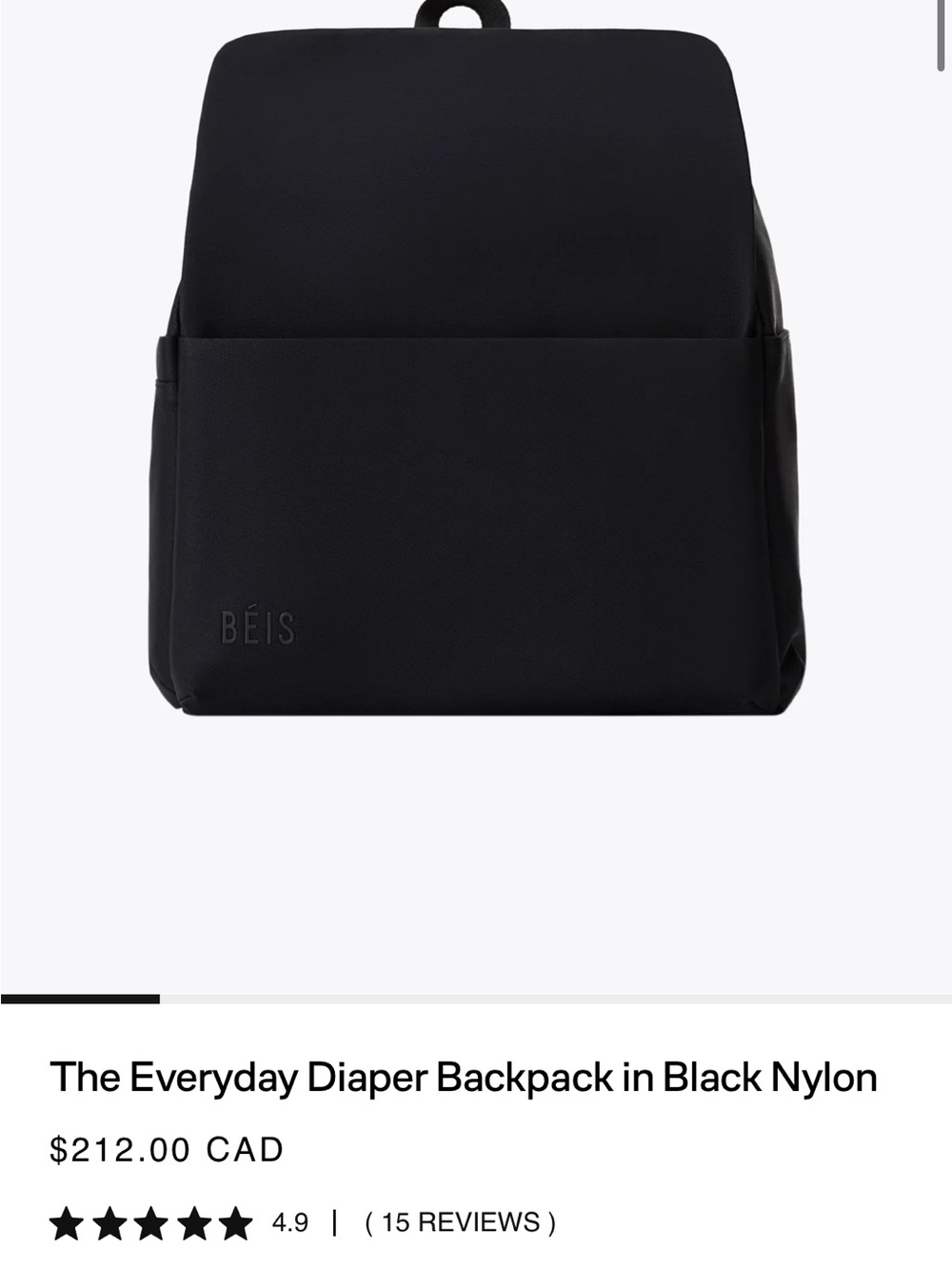 Everyday Diaper Backpack - Black